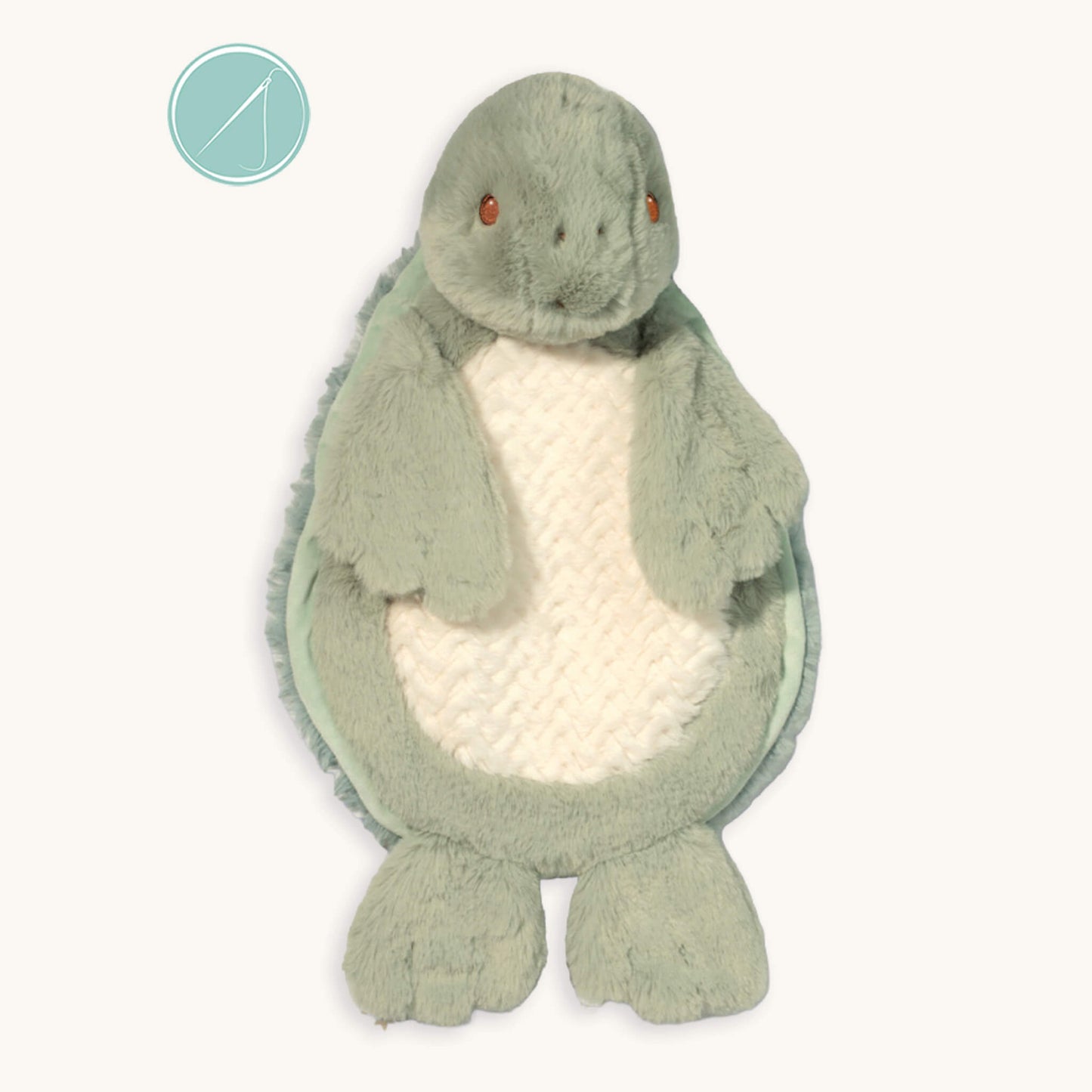 Kai turtle sshlumpie lovey plush blankie turtle with friendly face, lightweight floppy comfort toy for snuggles and travel